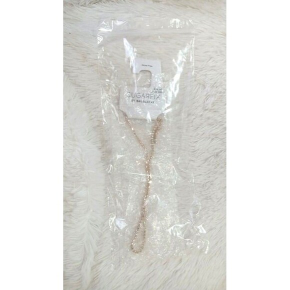 SUGAR FIX By BaubleBar Gold Crystal Baguette Collar Necklace - NEW!!! - Picture 8 of 9